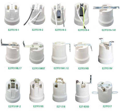 E27 Porcelain lamp holders types